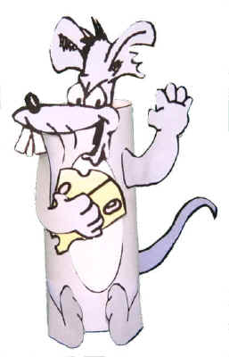 photo of the finished rat toilet paper roll craft