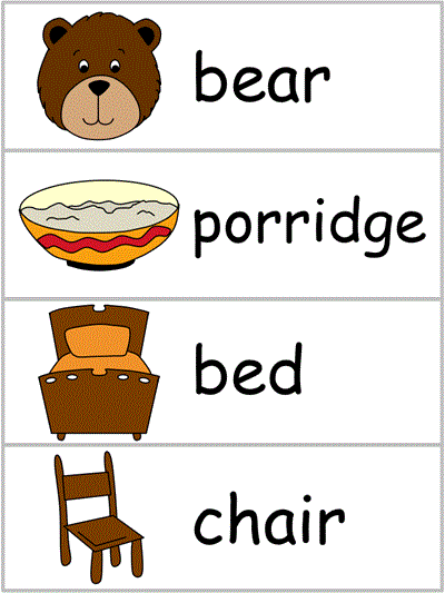 Goldilocks Word Wall Activities