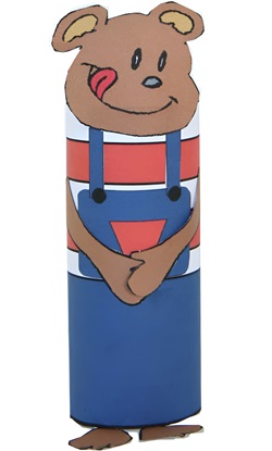 photo of the finished baby bear cardboard tube craft
