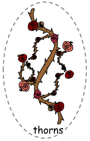 Rapunzel Felt Board Characters - thorns