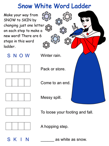 snow white word ladder