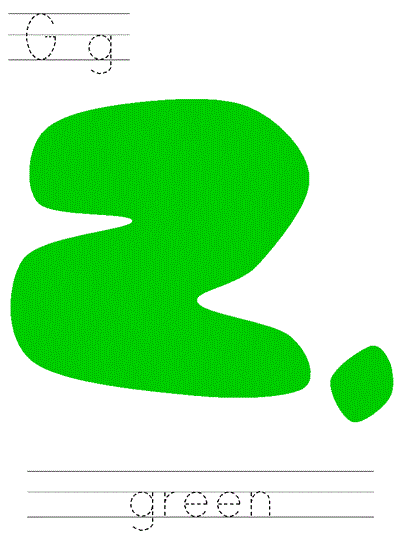 Learn to Print worksheet - Gg green