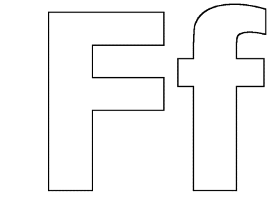 simple letter Ff template