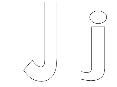 simple letter Jj template