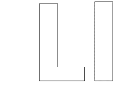 simple letter Ll template
