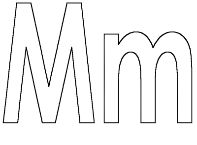 simple letter Mm template