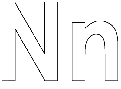 simple letter Nn template