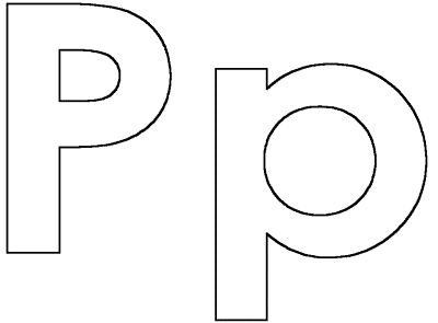 simple letter Pp template