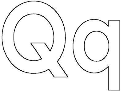 simple letter Qq template