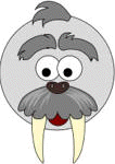 Walrus paper plate craft