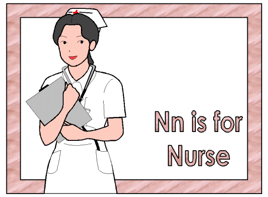 letter n is for nurse alphabet poster