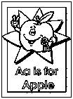 letter a alphabet coloring pages