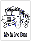 letter b words alphabet coloring pages