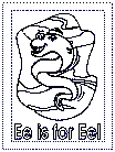 letter e alphabet coloring pages