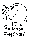 Letter E Coloring Pages