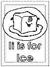 letter i alphabet coloring book pages