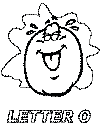 letter o alphabet coloring book pages