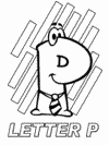 letter p alphabet coloring book pages