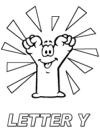 letter y alphabet coloring pages
