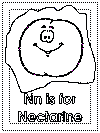 letter n alphabet coloring book pages