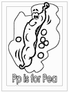 letter p alphabet coloring book pages