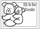 letter k alphabet coloring book pages