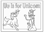 letter u coloring book pages