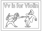 letter v coloring book pages