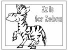 letter z alphabet coloring pages