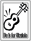 Coloring Page Ukulele