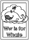 letter w alphabet words coloring pages