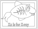 letter x words alphabet coloring pages