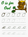 letter o alphabet tracer pages