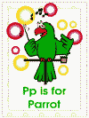 letter p alphabet coloring book pages