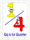 letter q alphabet coloring book pages