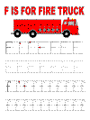 letter f alphabet tracer pages
