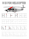 letter h alphabet tracer pages