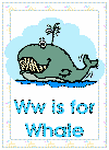 letter w alphabet words coloring pages