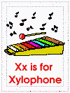 letter x words alphabet coloring pages