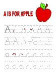 letter a alphabet tracer pages