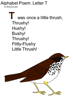 Edward Lear Alphabet Poem Letter T