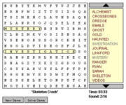 Skeleton Creek On-Line Word Search