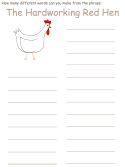 The Little Red Hen Word Search Activities