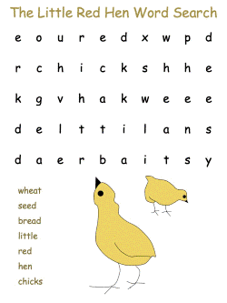 The Little Red Hen Word Search Activities
