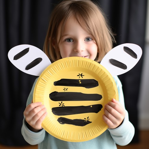 bumblebee paper plate craft