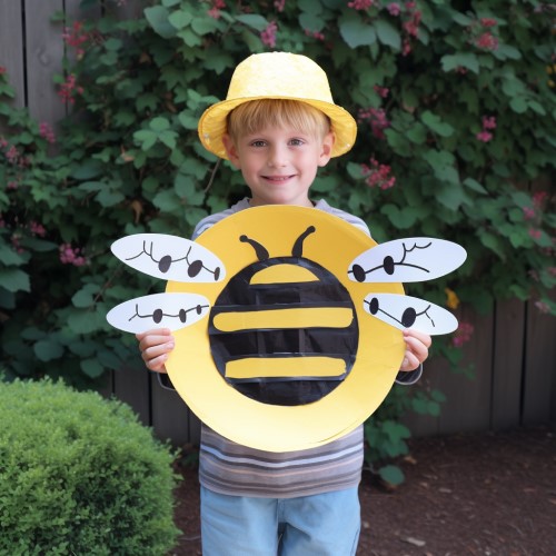 bumblebee paper plate craft with cool wings