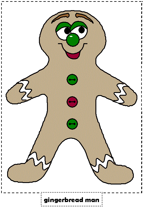 gingerbread man felt board template