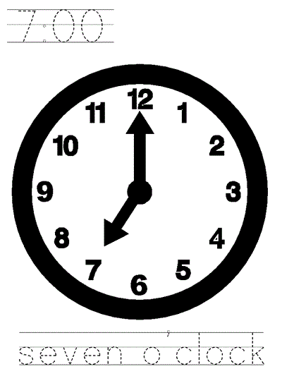 Printable poster - seven o'clock