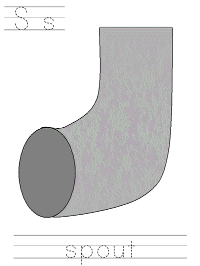 Learn to Print worksheet - Ss spout