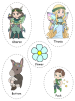 Mid Summer Fairies story felt board characters